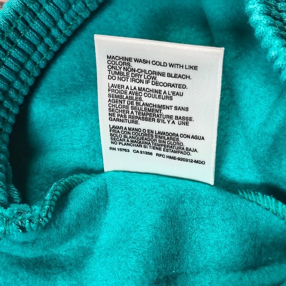 Vintage Hanes Her Way Sweatpants Women Small Green Roomy Fit Tapered 90s USA NWT - Picture 7 of 13